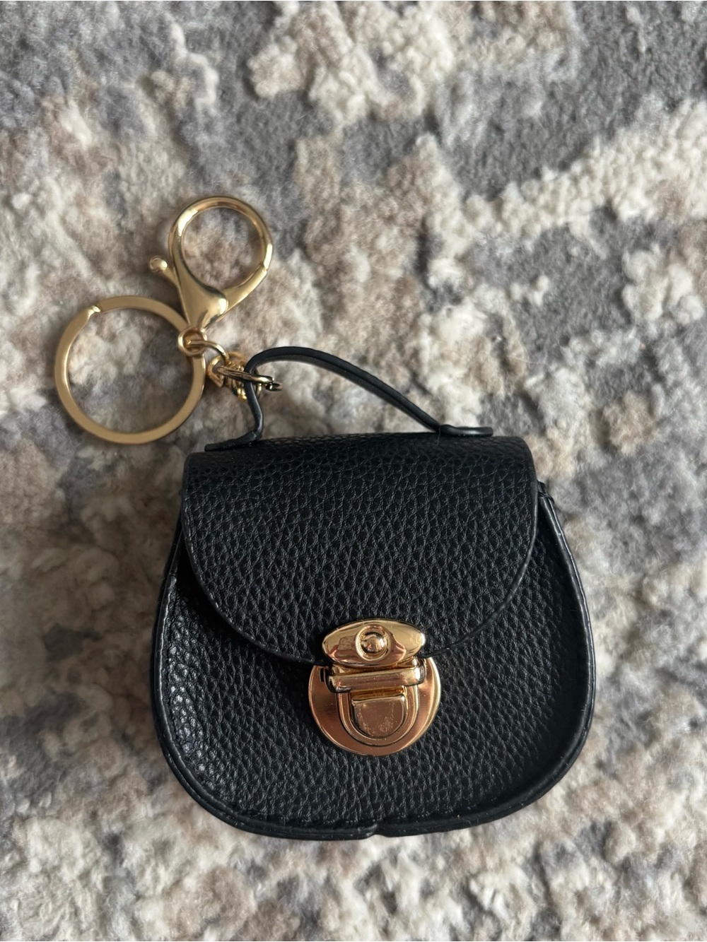Micro mini purse coin holder bag keychain